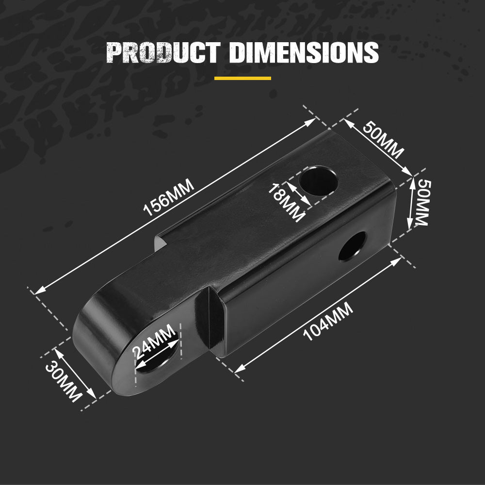 Bunker Indust 4.75T Recovery Hitch Receiver with Bow Shackle
