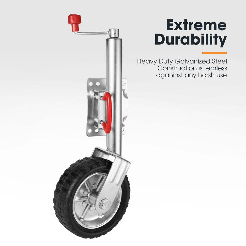 SAN HIMA Jockey Wheel 10" Inch Swing Up Rubber Wheel 1000kg Caravan Boat Trailer