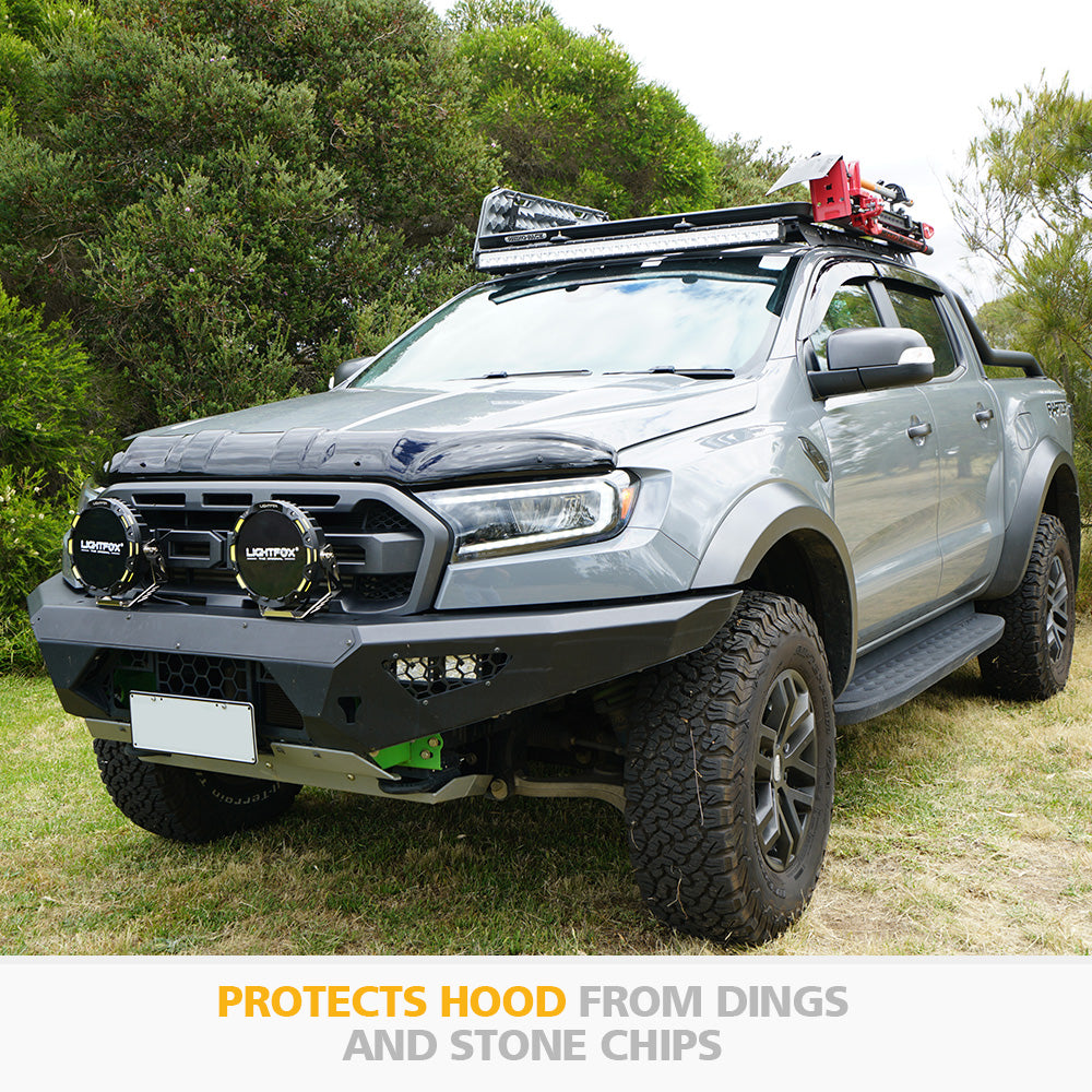 Fieryred Bonnet Protector & Weather Shield Visor suit Ford Ranger Raptor MK2 PX3 2015-2019