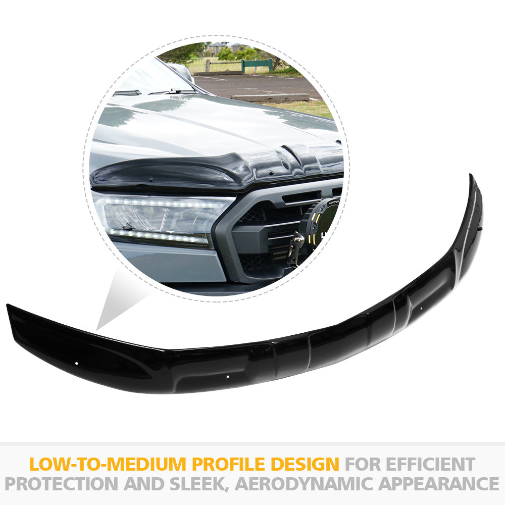 Fieryred Bonnet Protector & Weather Shield Visor suit Ford Ranger Raptor MK2 PX3 2015-2019