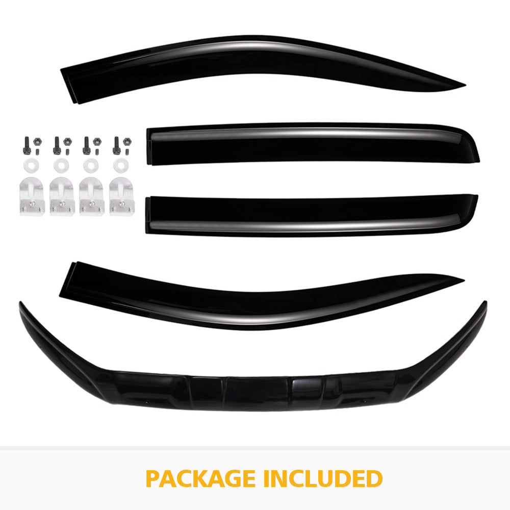 Fieryred Bonnet Protector & Weather Shield Visor suit Ford Ranger Raptor MK2 PX3 2015-2019