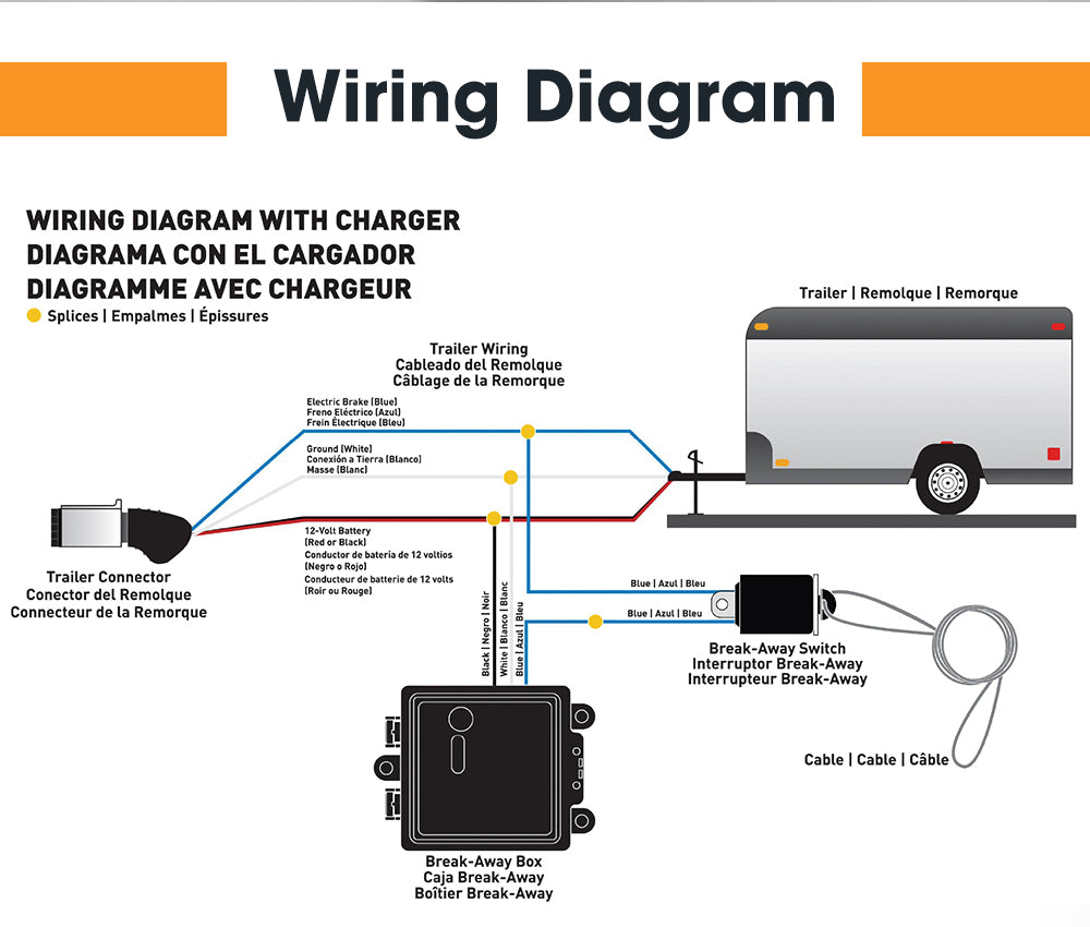 SAN HIMA Break Away System with Battery& Switch Trailer Float Boat Electric Breakaway