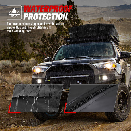 Fieryred Waterproof Car Roof Cargo Bag Luggage Storage 15 Cubic Feet Travel 4WD