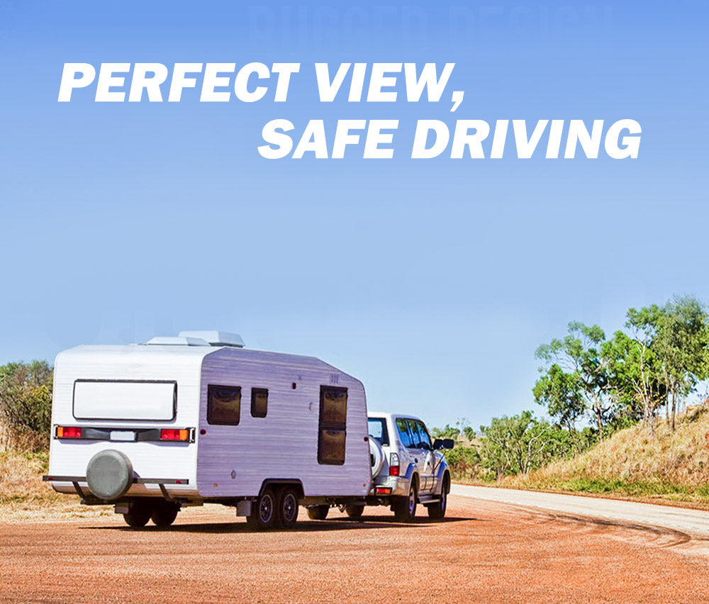 SAN HIMA Towing Mirror Clip On Universal Multi Trailer Caravan Car Truck Vehicle 4WD