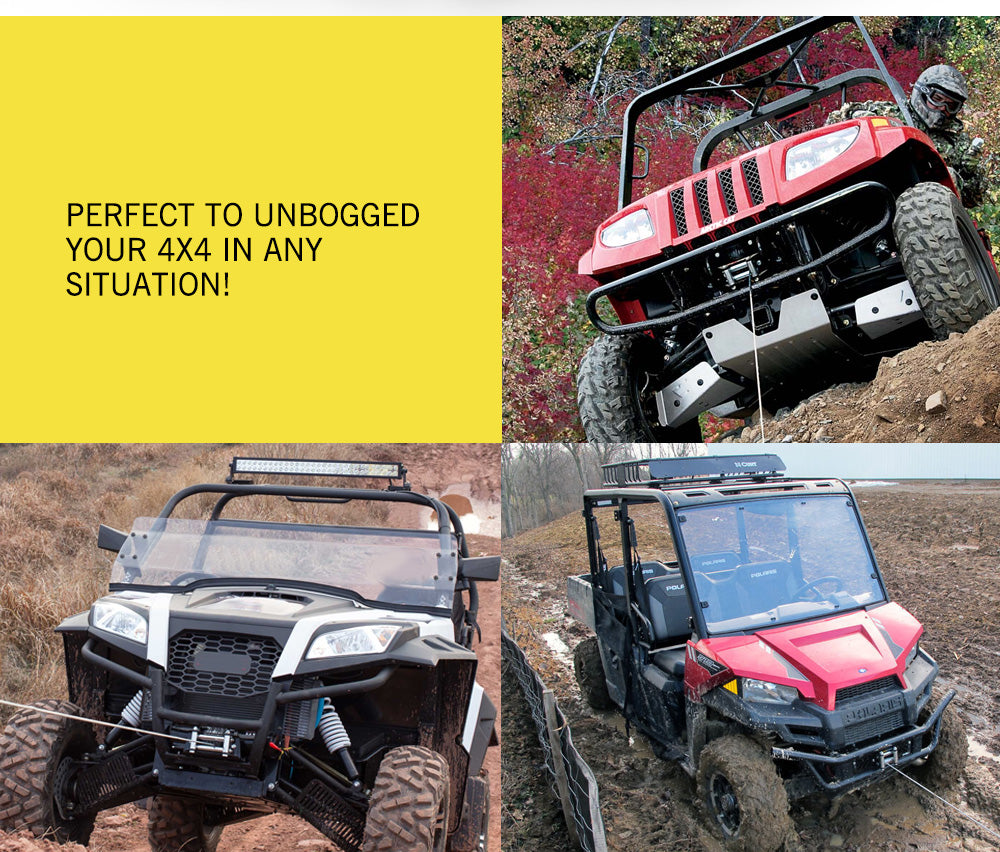 FIERYRED Electric Winch 4500LBS/2045kg 12V Steel Cable Wireless Remotes ATV