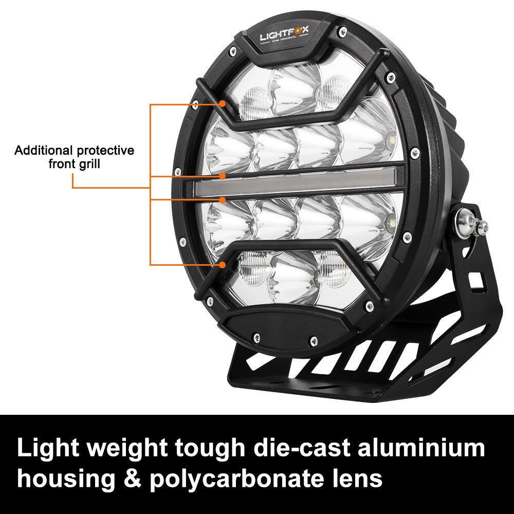 9inch LED Driving Lights Spotlight Spot Beam with Indicator & DRL