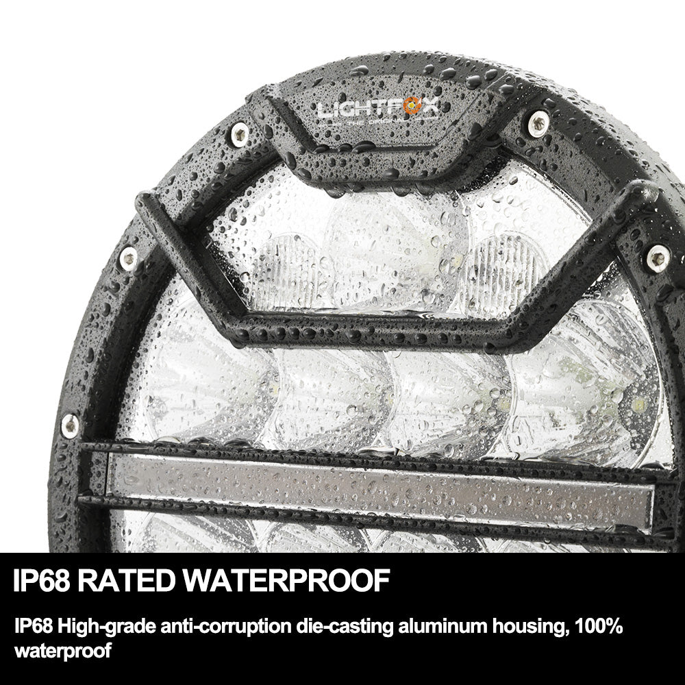 9inch LED Driving Lights Spotlight Spot Beam with Indicator & DRL