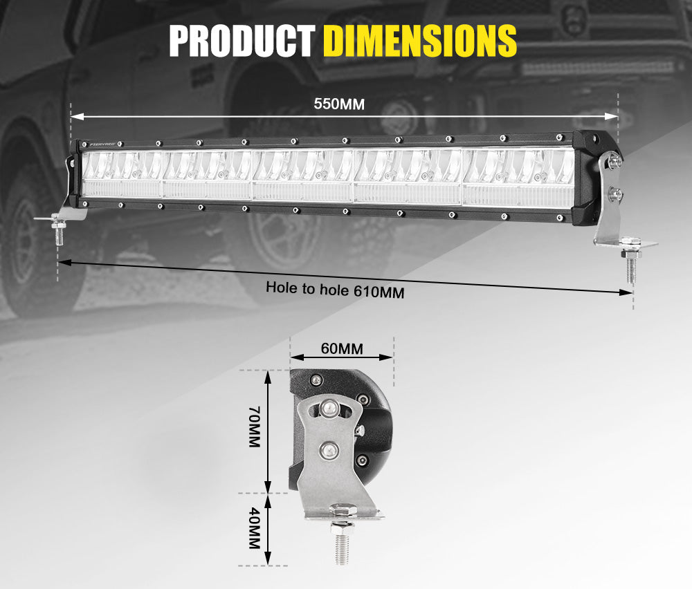 22inch LED Light Bar Combo Driving Lamp Offroad 4WD 20"23"