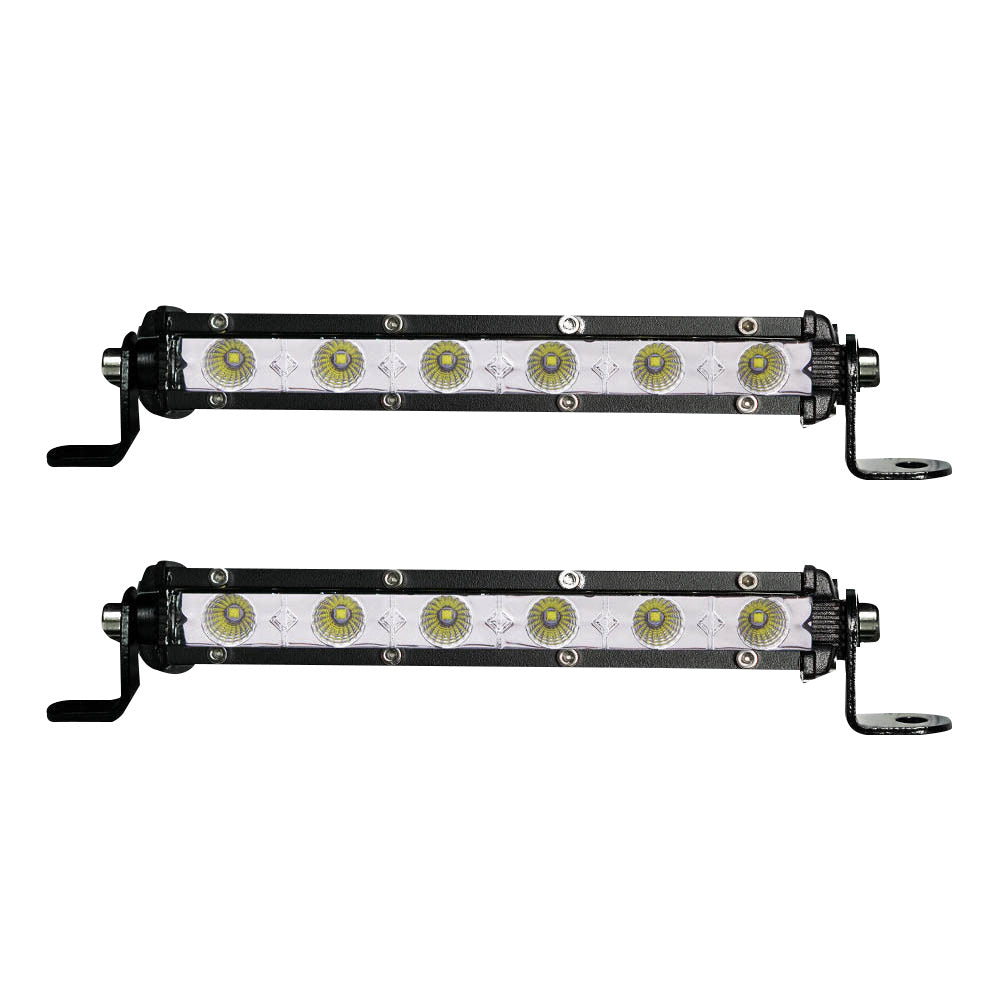 LIGHTFOX 4X 7" inch LED Light Bar Flood Beam Super Slim Work Reverse Lamp Offroad