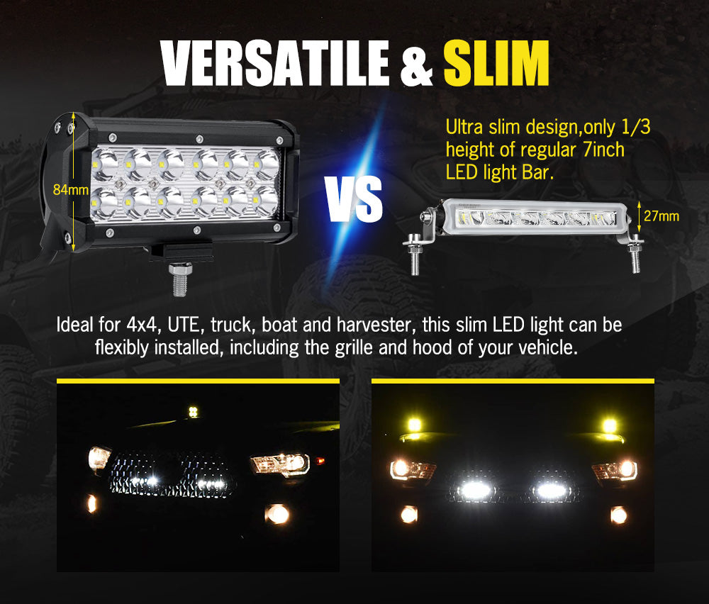 DEFEND INDUST Pair 7inch Osram LED Work Light Bar