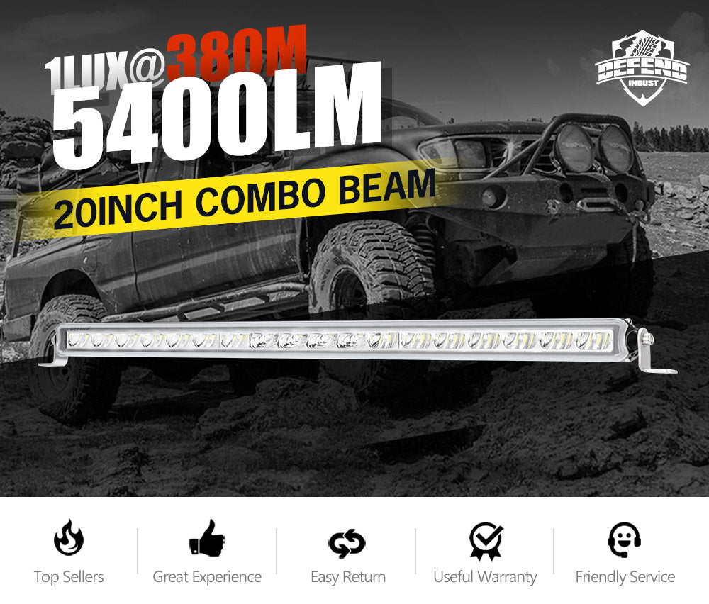 LED Work Lights 4 Inch Flood Spot Round 7" 12" 23" 26" Bar Wiring Kit