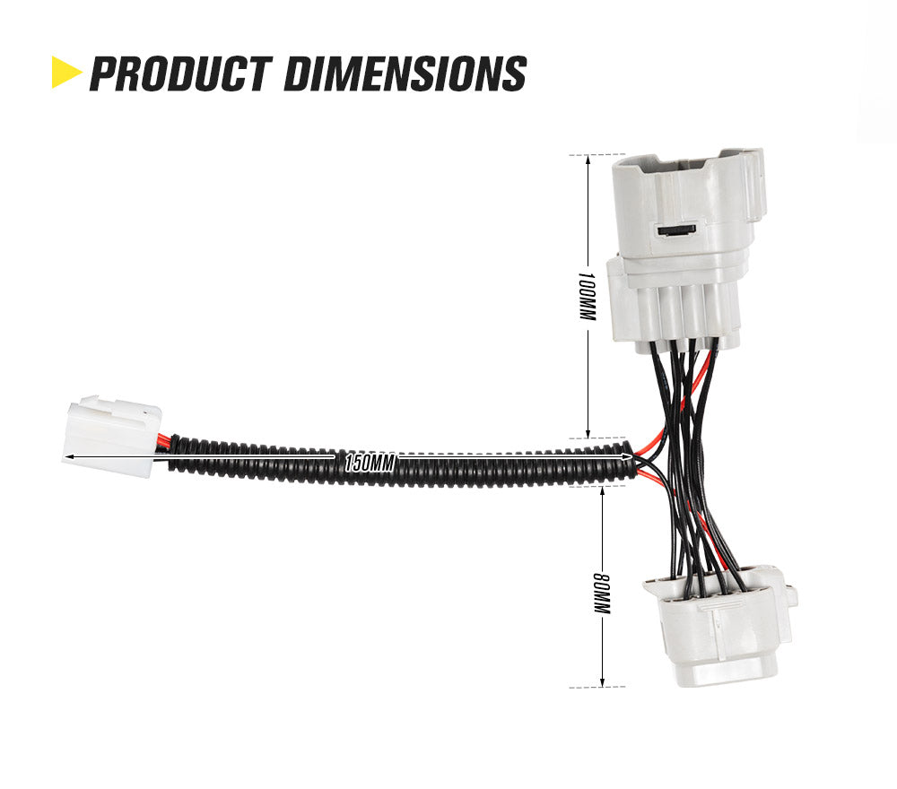 LIGHTFOX High Beam Piggy Back Adapter for Toyota Landcruiser 200 Series