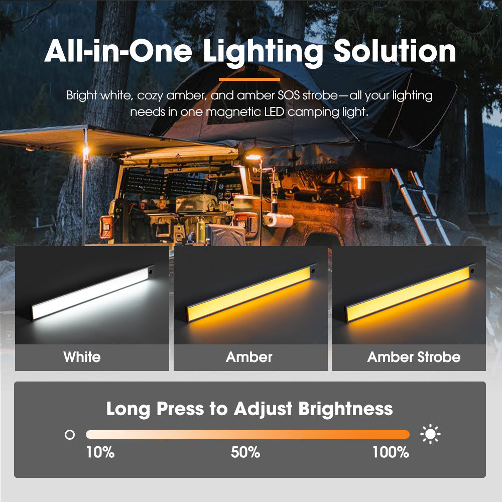 San Hima LED Strip Light Portable Magnetic Rechargeable Camping Fishing Lamp