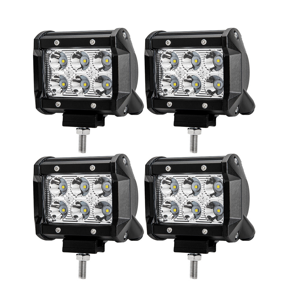 4 x 4inch LED Work Light Reverse Spot Beam Driving Light Offroad 4x4