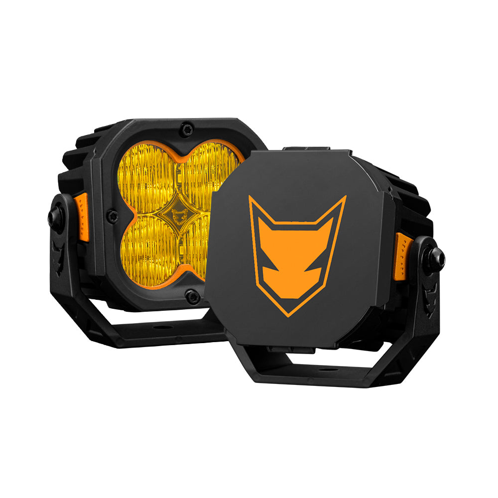 Lightfox Pair 3" Cygnus-4 Osram LED Pod Lights Work Light w/ 3 pin DT Connector