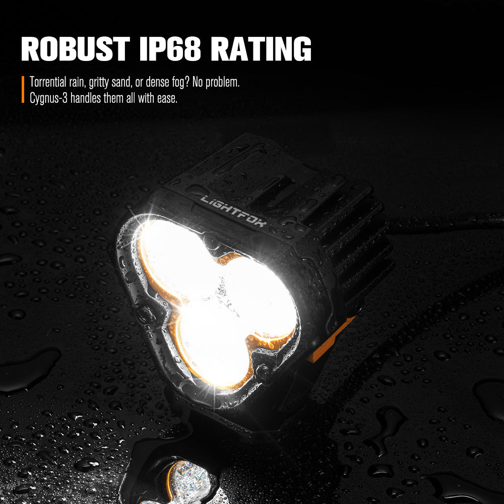 Lightfox Pair 3" Cygnus-3 Osram LED Pod Lights Work Light w/ 3 pin DT Connector