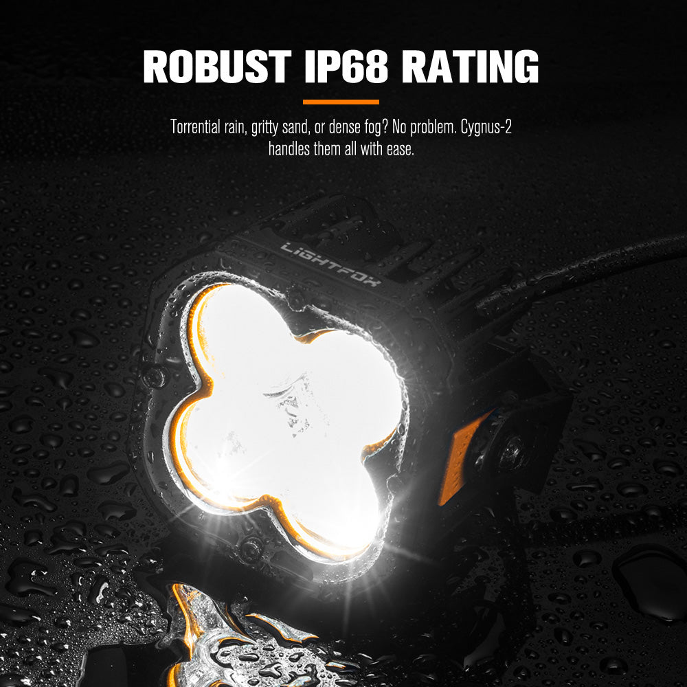 Lightfox Pair 3" Cygnus-4 Osram LED Pod Lights Work Light w/ 3 pin DT Connector