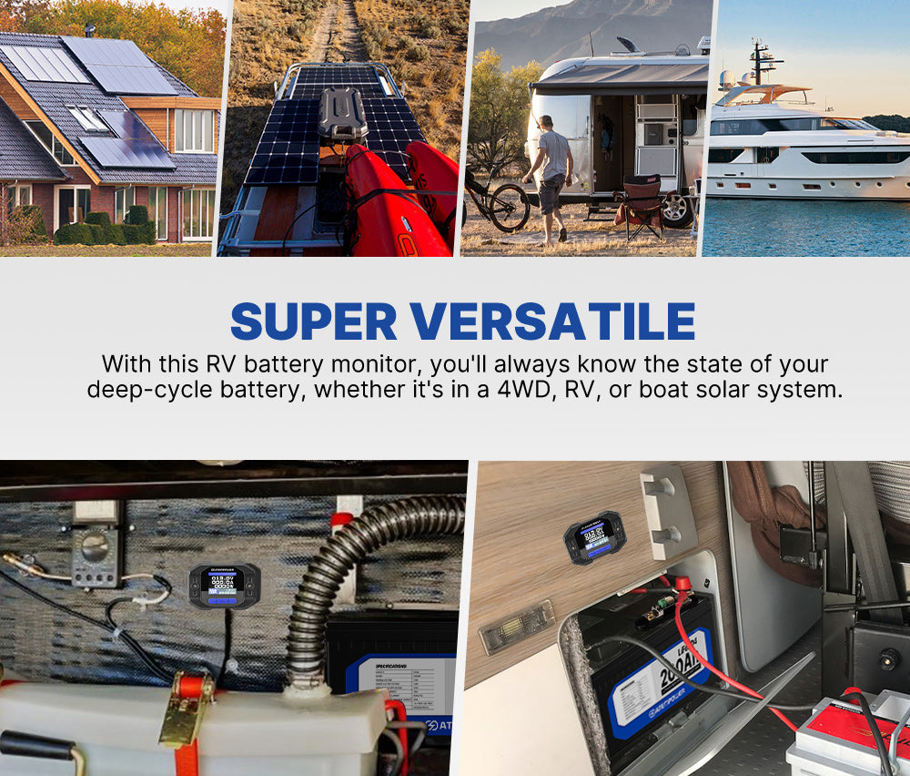 Atem Power 12V 200Ah Lithium Battery LiFePO4 + 200A Battery Monitor w/Shunt
