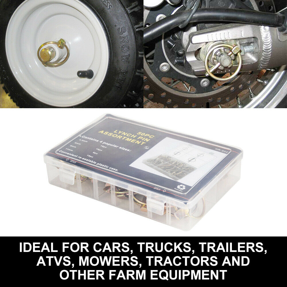 SAN HIMA Lynch Linch Locking Pin Kit 50pc Trailer Farm Auto Parts Machinery