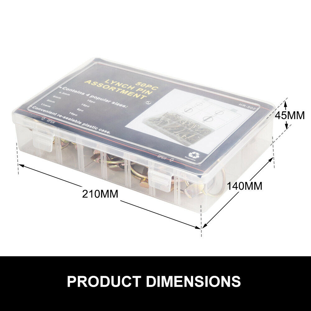 SAN HIMA Lynch Linch Locking Pin Kit 50pc Trailer Farm Auto Parts Machinery