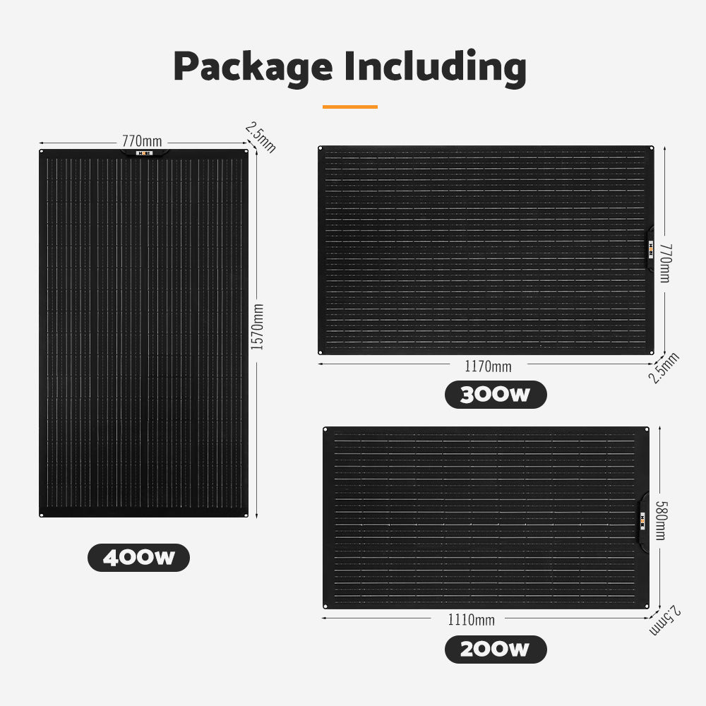 MOBI 200W Flexible Solar Panel Mono Cells 12V RV Boat Caravan Camping 4WD