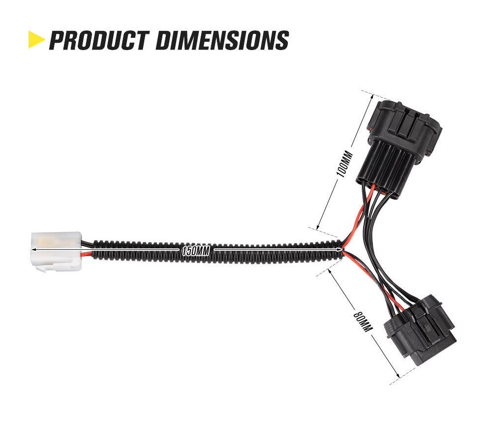 LIGHTFOX Wiring Harness Kit fit Nissan Navara NP300 Plug and Play