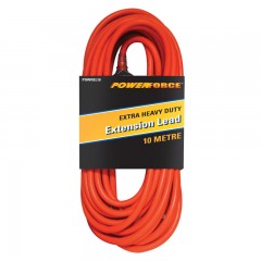 Extension Lead, 10m 10A Plug Extra Heavy Duty 15A Red Cable