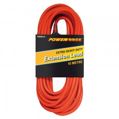 Extension Lead, 15m 10A Plug Extra Heavy Duty 15A Red Cable