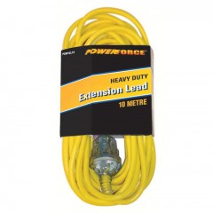 Extension Lead, 10m 10A Heavy Duty PVC Yellow Cable
