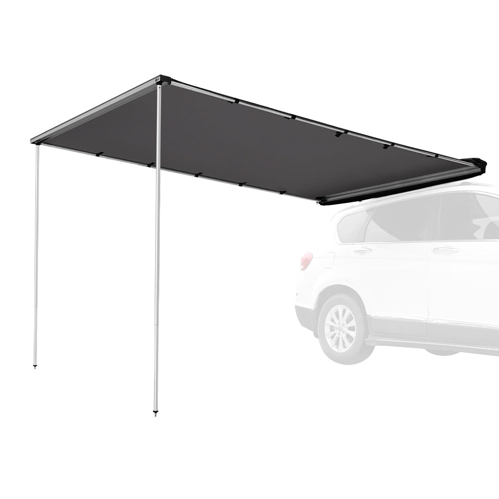 San Hima Car Side Awning 2.5x3m Pull-out Telescoping Poles Waterproof Car Shade