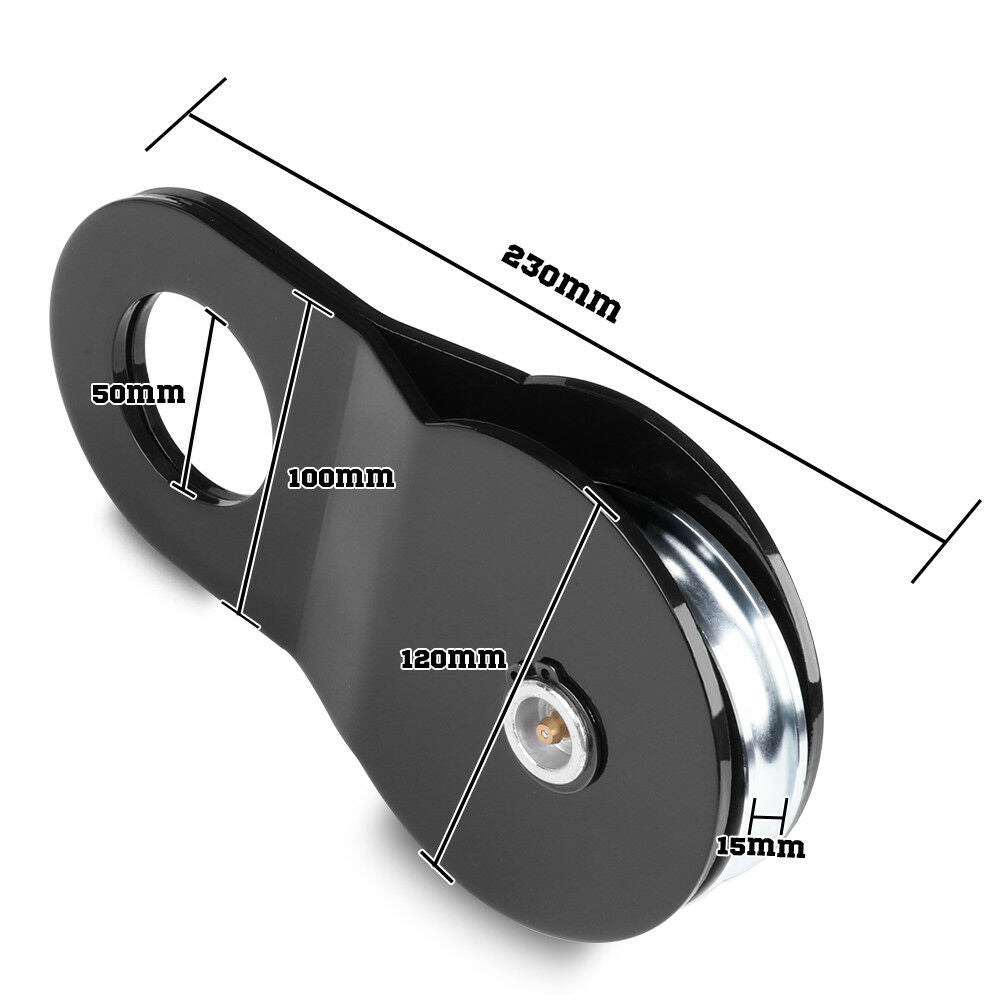 ATEM POWER Recovery Snatch Block 8 Ton Heavy Duty Rated Pulley Rescue Winch Hoist 4WD 4X4