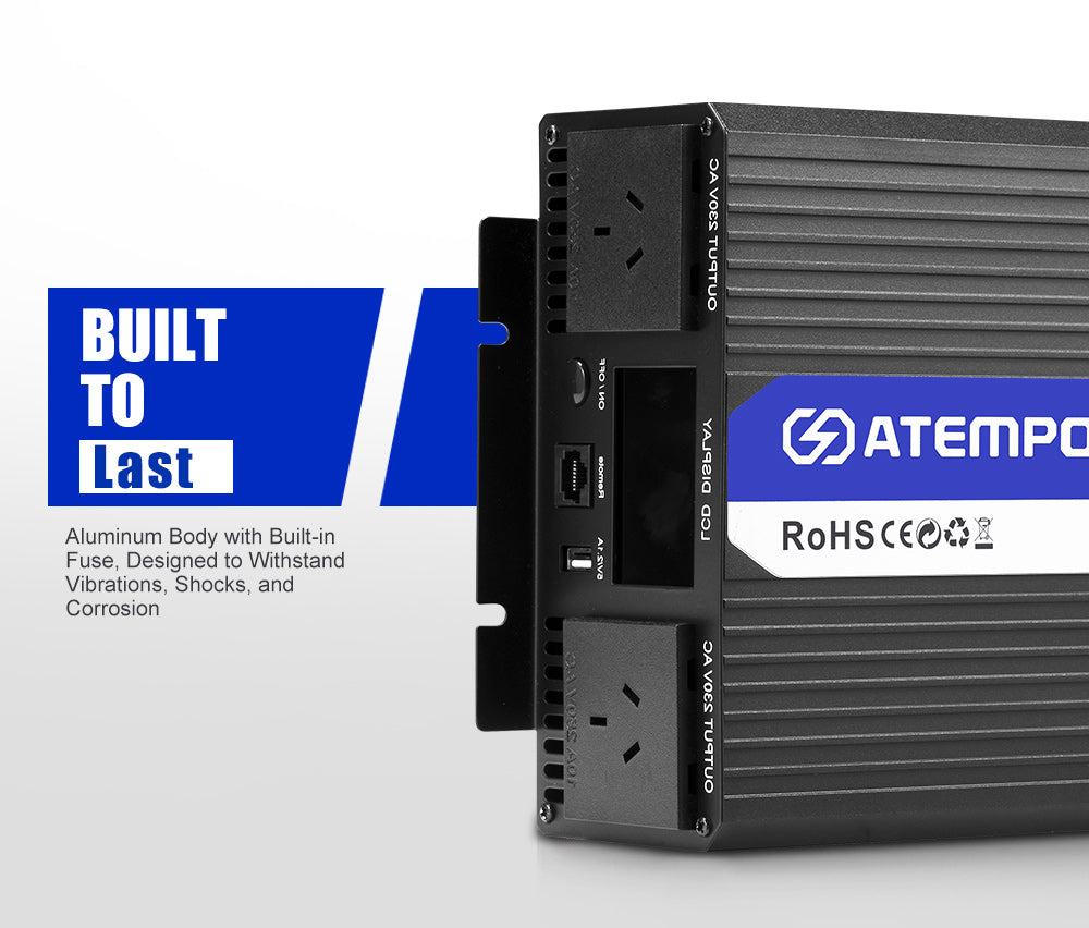 Atem Power Pure Sine Wave Power Inverter 1500W/3000W/6000W 12V to 240V 50HZ AC