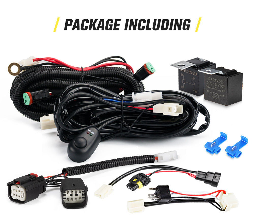 LIGHTFOX Wiring Harness Kit for Ford Ranger Raptor Everest Plug and Play