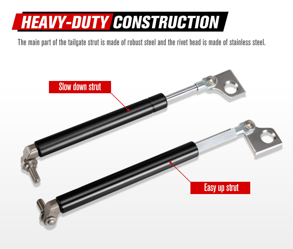 FIERYRED Easy Up & Slow Down Tailgate Strut Kit for Ford Ranger Raptor 2012-ON