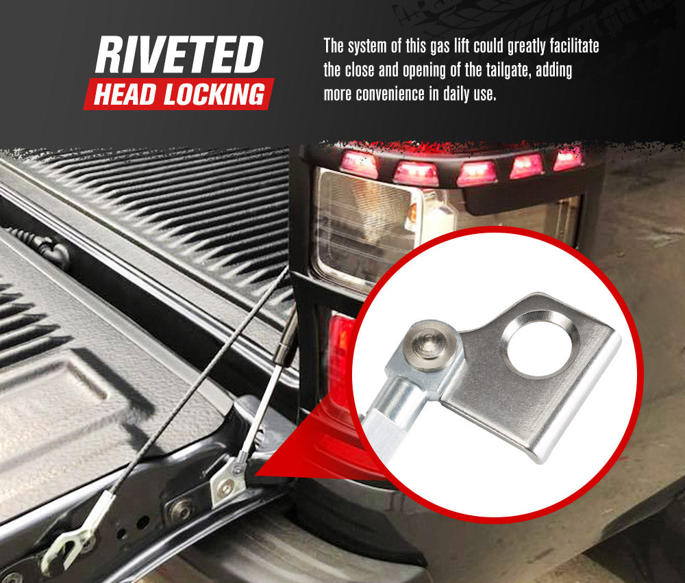 FIERYRED Easy Up & Slow Down Tailgate Strut Kit for Ford Ranger Raptor 2012-ON