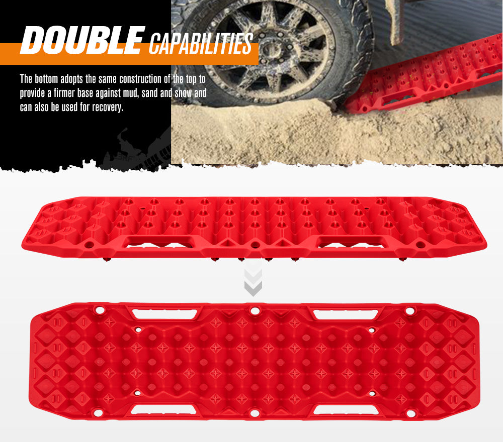 Bunker Indust 4WD Recovery Tracks /w Mounting Pins Jack Base Bag Snow Boards 4x4