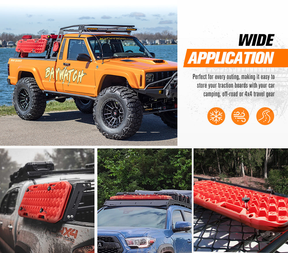 Fieryred Recovery Tracks /w Mounting Pins 15T Board 4WD Sand Track Snow Mud 4x4