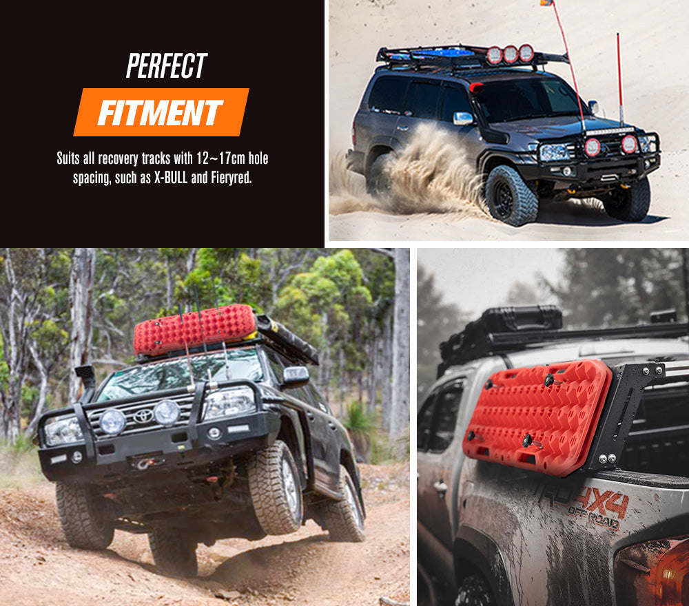 Fieryred Recovery Tracks /w Mounting Pins 15T Board 4WD Sand Track Snow Mud 4x4