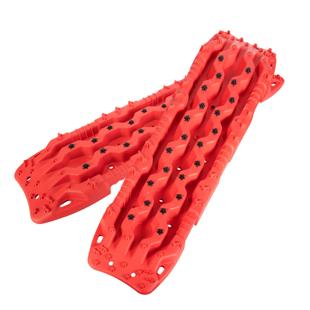 Fieryred Recovery Tracks 15T Board 4WD Vehicle Sand/Snow/Mud 1 Pair Red
