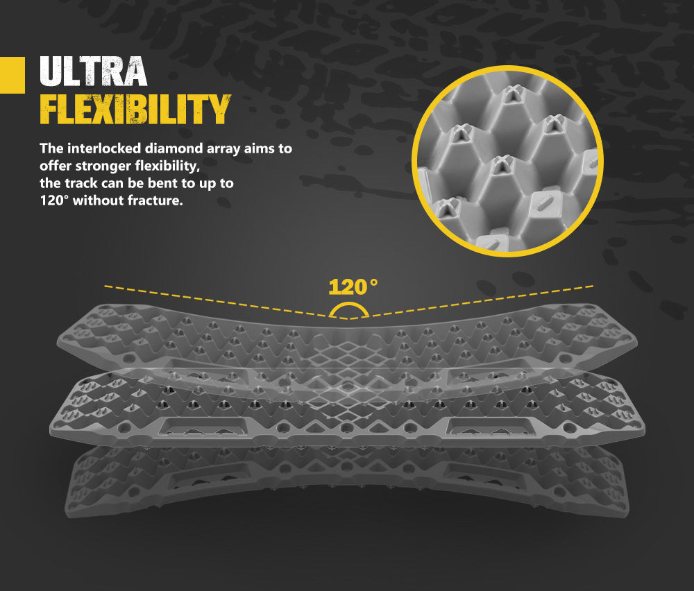 Bunker Indust 4WD Recovery Tracks /w Mounting Pins Jack Base Bag Snow Boards 4x4