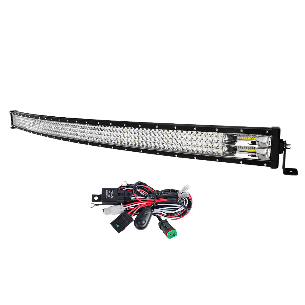 Lightfox LED Light Bar 7" 12" 20" 23" 26" 28" Flood Spot Combo 50" Curved 12V