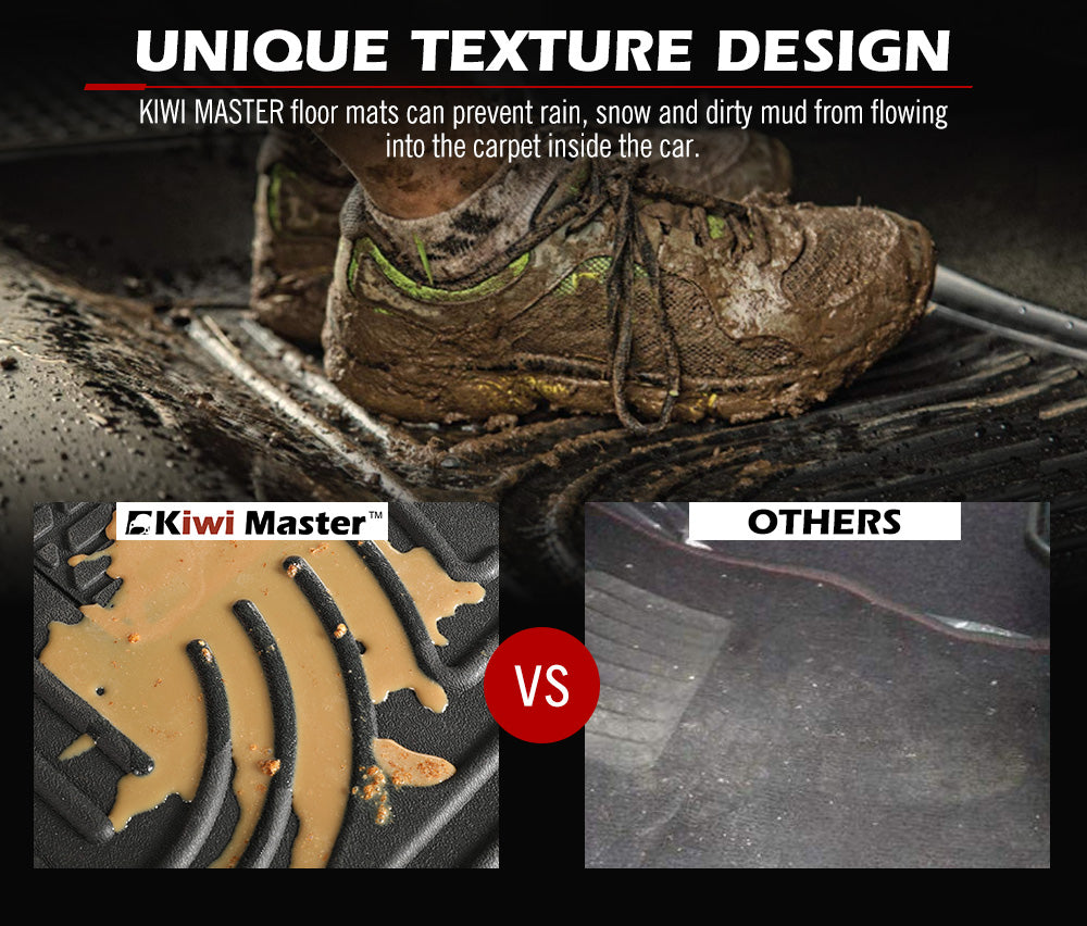 3D TPE Floor Mats for Ford Ranger Wildtrak Raptor PX PX2 PX3 2011-ON