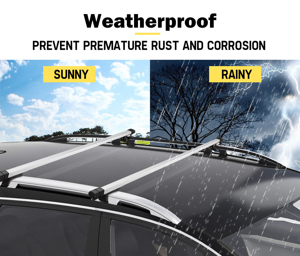 SAN HIMA Universal Roof Rack Rails 820-1490MM Silver