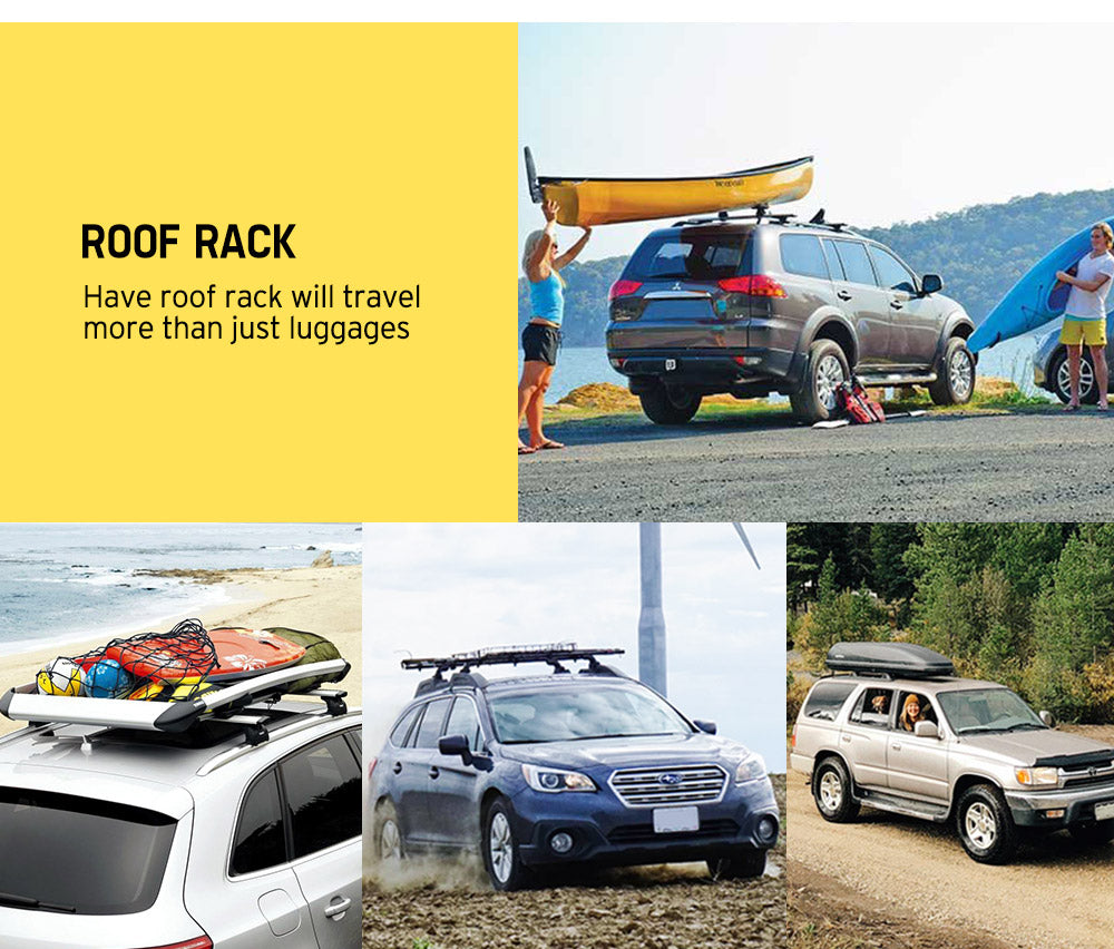 SAN HIMA Universal Roof Rack Rails 820-1490MM Silver