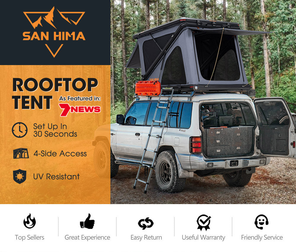 San Hima Kalbarri Z Roof Top Tent Hardshell With Ladder Camping 4x4 4WD