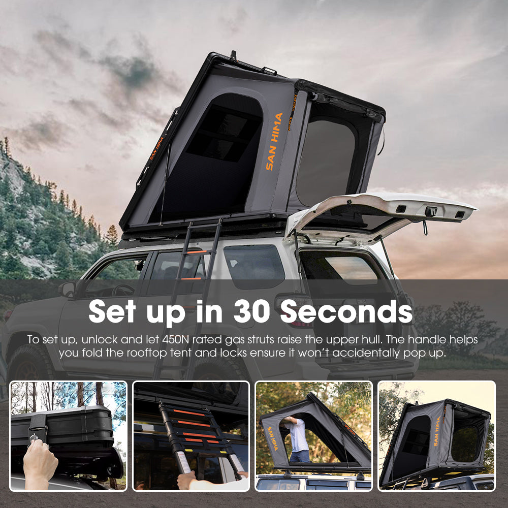 San Hima Kalbarri Gen 2 Roof Top Tent Hardshell With Ladder Camping 4x4 4WD