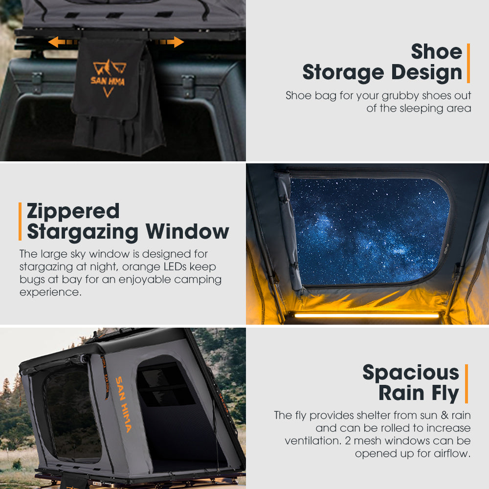 San Hima Kalbarri Gen 2 Roof Top Tent Hardshell With Ladder Camping 4x4 4WD