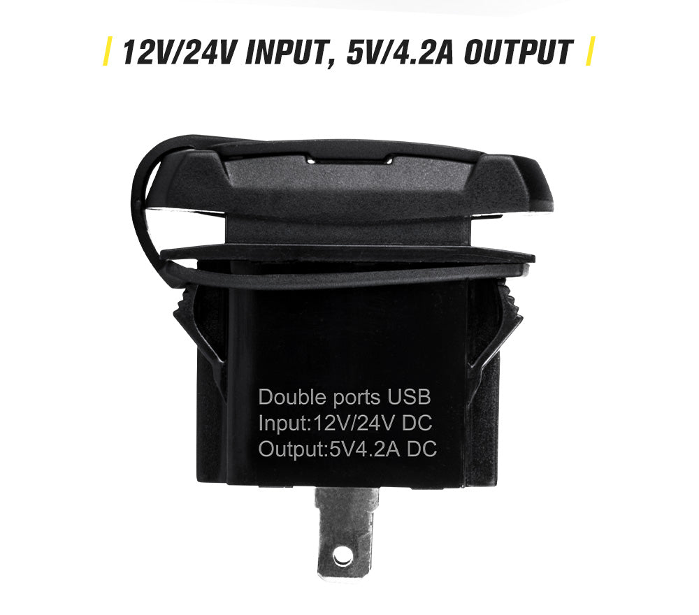 Fit ARB Carling Rocker Switch Dual Backlit Blue LED Spot Light Bar 12V 24V ON OFF