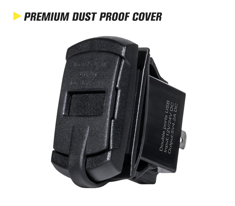 Fit ARB Carling Rocker Switch Dual Backlit Blue LED Spot Light Bar 12V 24V ON OFF