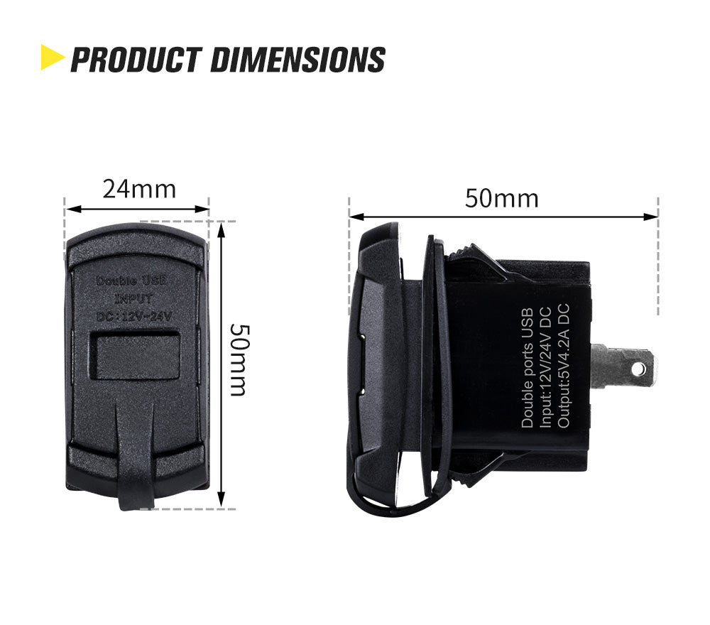 Fit ARB Carling Rocker Switch Dual Backlit Blue LED Spot Light Bar 12V 24V ON OFF